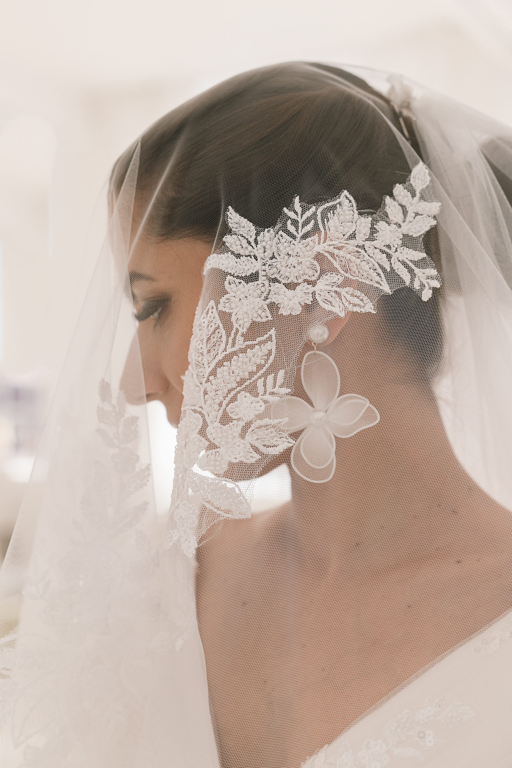 Ecaterina - Applique Wedding Veil - Image 4