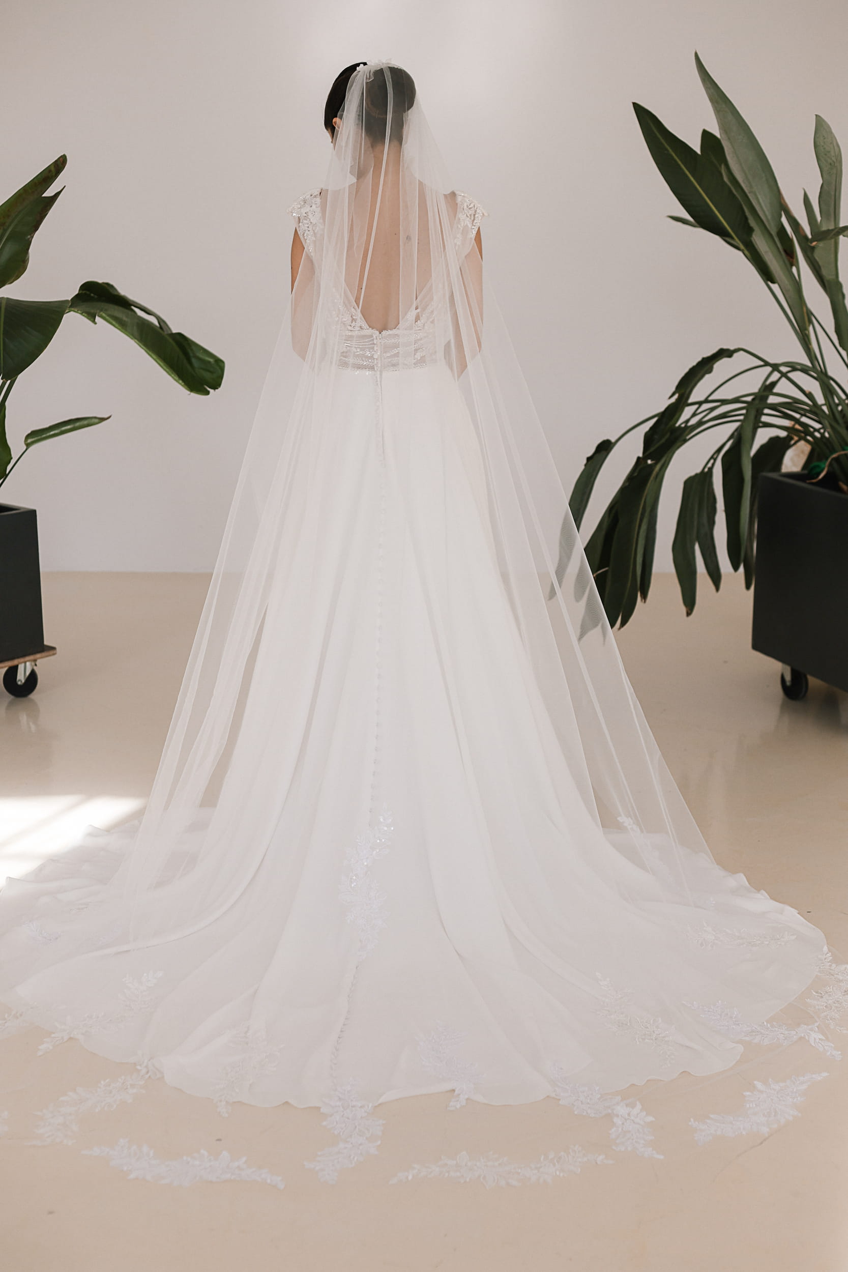 Ecaterina - Applique Wedding Veil - Image 7